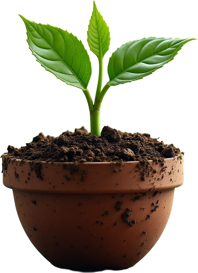 Growing Plant in a Pot